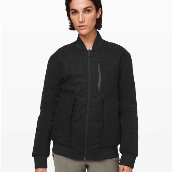 Lululemon Roam Far Wool Down Bomber-Waterproof wool and Reversible!! - Picture 3 of 11